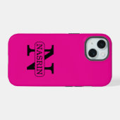 Moderne Pastel Roze Schoonheid Persoonlijke Naam iPhone 15 Case (Achterkant horizontaal)