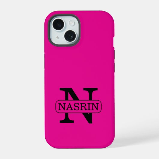 Moderne Pastel Roze Schoonheid Persoonlijke Naam iPhone 15 Case (Achterkant)