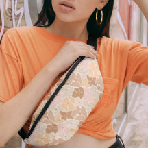 Moderne pastel roze Sinaasappel bloemig meisjespat