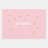 Moderne Pastel Roze Tennis Match Inpakpapier Vel (Voorkant)