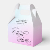 Moderne pastel roze wolk negen Baby shower Bedankdoosjes (Voorkant Zijde)