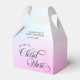 Moderne pastel roze wolk negen Baby shower Bedankdoosjes