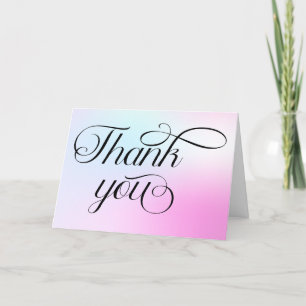 Moderne pastel roze wolk negen Baby shower Bedankkaart