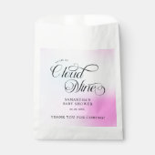 Moderne pastel roze wolk negen Baby shower Bedankzakje (Voorkant)