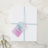 Moderne pastel roze wolk negen Baby shower Cadeaulabel (Met Touw)