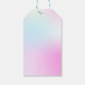 Moderne pastel roze wolk negen Baby shower Cadeaulabel (Achterkant)