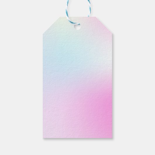 Moderne pastel roze wolk negen Baby shower Cadeaulabel (Achterkant)