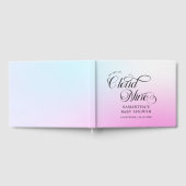 Moderne pastel roze wolk negen Baby shower Gastenboek (Volledig)