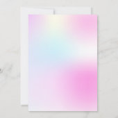 Moderne pastel roze wolk negen Baby shower Kaart (Achterkant)