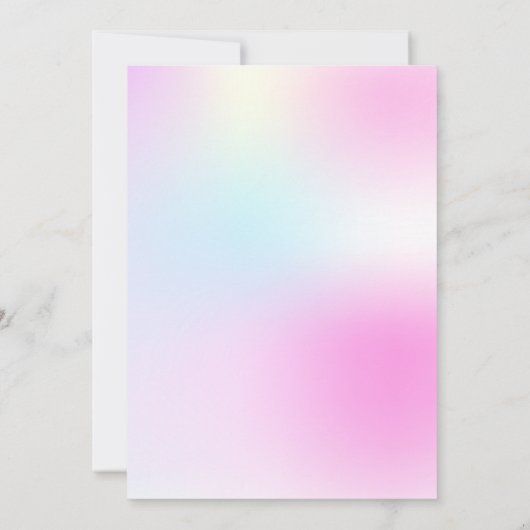 Moderne pastel roze wolk negen Baby shower Kaart (Achterkant)