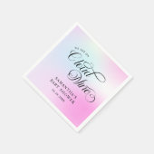 Moderne pastel roze wolk negen Baby shower Servet (Hoek)