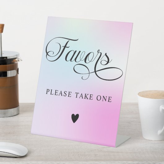 Moderne pastel roze wolk negen gunsten reclamebord met voetstuk (Insitu)