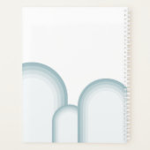 Moderne pastel salie groen retro planner (Achterkant)