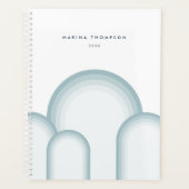 Moderne pastel salie groen retro planner (Voorkant)