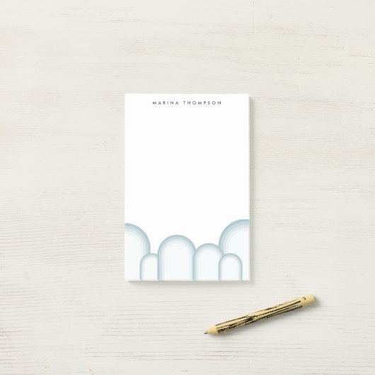 Moderne pastel salie groen retro post-it® notes (Op bureau)