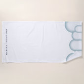 Moderne pastel salie groen retro  strandlaken (Voorkant)