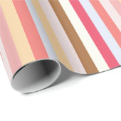 Moderne pastel Snoep streep Cadeaupapier (Rol Hoek)