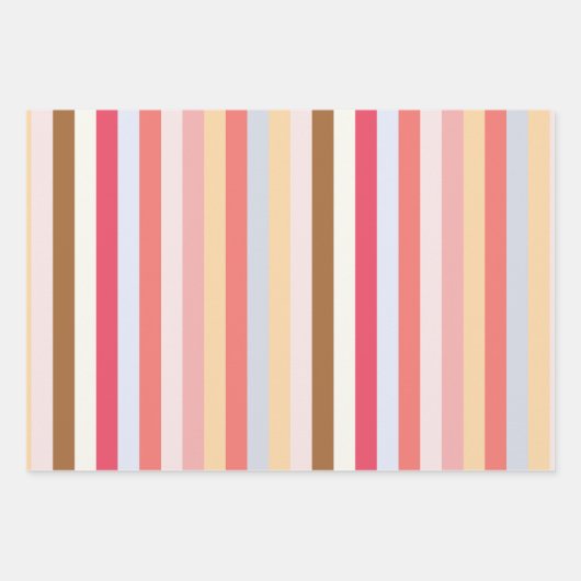 Moderne pastel Snoep streep Inpakpapier Vel (Voorkant)