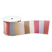 Moderne pastel Snoep streep Satijnen Lint (Spoel)