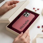 Moderne Pastel Stof Roze Esthetiek Aangepaste Naam Case-Mate iPhone Case