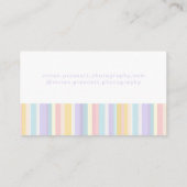 Moderne Pastel Streep Frame Ontwerp Visitekaartje (Achterkant)