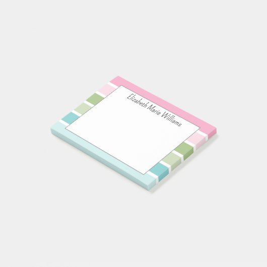 Moderne Pastel Strepen Post-it® Notes (Schuin)