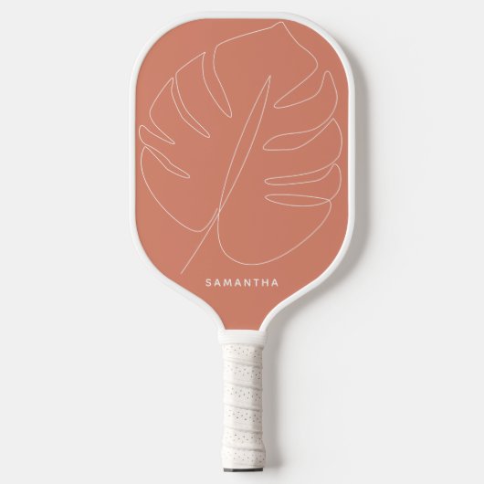 Moderne pastel Tangerine Tropische Lektekening Pickleball Paddle (Voorkant)