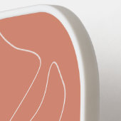 Moderne pastel Tangerine Tropische Lektekening Pickleball Paddle (Links Detail)