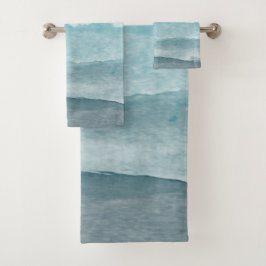 Moderne pastel terrazzo patroon badhanddoek set bad handdoek