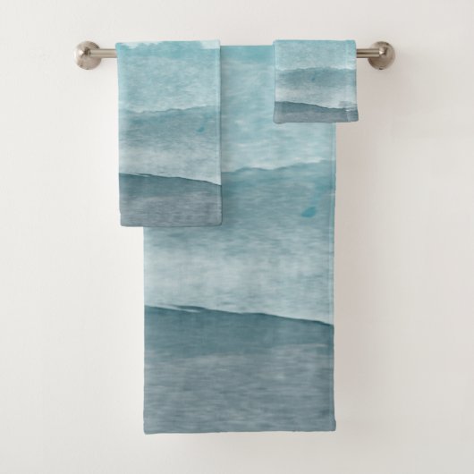 Moderne pastel terrazzo patroon badhanddoek set bad handdoek (Insitu)