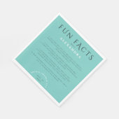 Moderne Pastel Turquoise Mint Bruiloft Feiten Servet (Hoek)