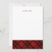 Moderne Pastel Turquoise Rood Gingham Plaid Geruit Kaart (Voorkant)