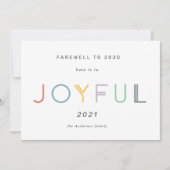 Moderne Pastel Vrolijk Script Vakantie Nieuwjaar K Feestdagenkaart (Voorkant)