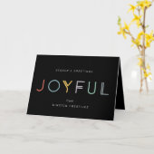 Moderne pastel vrolijke bedrijfsvakantie kaart (Gele Bloem)