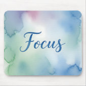 Moderne Pastel Waterverf Focus Motiverend Muismat (Voorkant)