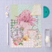 Moderne pastel waterverf illustraties Collage Tissuepapier (Craft)