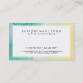 Moderne pastel Waterverven achtergrond Visitekaartje (Achterkant)