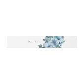 Moderne Pastelblauwe Waterverfrozen Bruiloft Uitnodigingen Wikkel (Vlak)