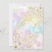 Moderne pastelbloem waardering voor kleine bedrijv bedankkaart (Achterkant)