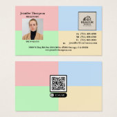 Moderne pastelblok Visitekaartje achtergrond (Voorkant /achterkant)