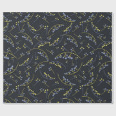 Moderne pastelgeel lila op zwarte bessen cadeaupapier (Vlak)