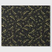 Moderne pastelgeel op zwarte bessen cadeaupapier (Vlak)