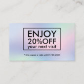 Moderne pastelgradiënt Bold Salon Kortingskaartje (Voorkant)