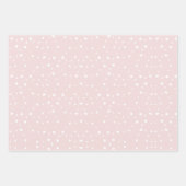 Moderne pastelkerstsneeuwvlecht stip inpakpapier vel (Voorkant 3)