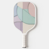 Moderne Pastelkleur Blok Abstract Gelaagd Pickleball Paddle (Achterkant)