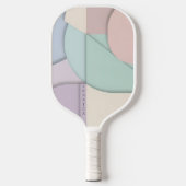 Moderne Pastelkleur Blok Abstract Gelaagd Pickleball Paddle (Voorkant)