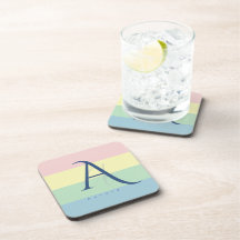 Moderne Pastelkleur Blok Beginletter & Aangepaste