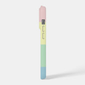 Moderne Pastelkleur Blok Beginletter & Aangepaste  iPhone Hoesje (Linkerkant)