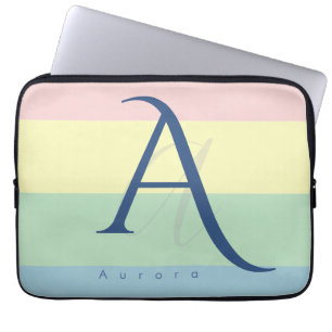 Moderne Pastelkleur Minimalistische Aangepaste Naa Laptop Sleeve