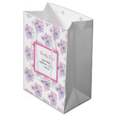 Moderne pastelkleur roze tropisch oh baby shower medium cadeauzakje (Voorkant Gekanteld)